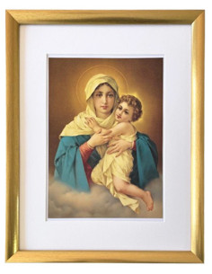 CUADRO MATER DORADO PASP 43X33CM