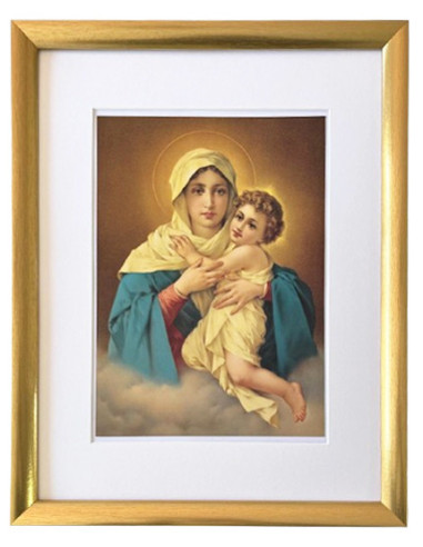 CUADRO MATER DORADO PASP 43X33CM