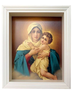 CUADRO MATER BLANCO 28X23CM