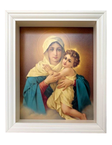 CUADRO MATER BLANCO 28X23CM