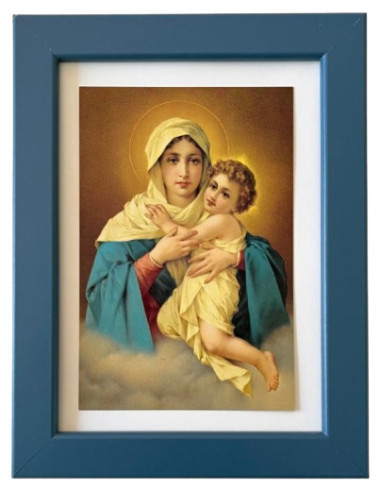 CUADRO MATER AZUL PASP 21X16CM