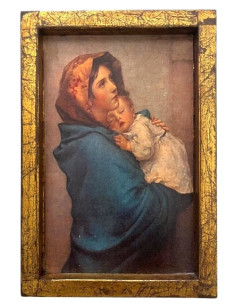 CUADRO VIRGEN POBRES CAJON 22X15CM