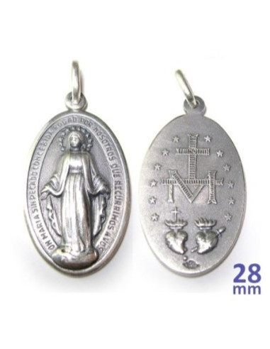 MEDALLA VIRGEN RAYOS AG 28MM