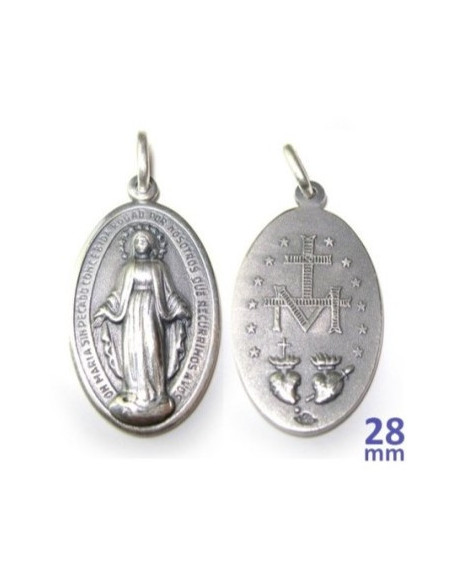 MEDALLA VIRGEN RAYOS AG 28MM