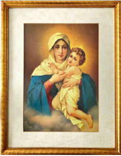 CUADRO MATER DORADO PASPARTU 47X38CM