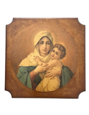 CUADRO MATER MADERA SIN ESQUINAS 30X30CM