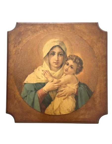 CUADRO MATER MADERA SIN ESQUINAS 30X30CM