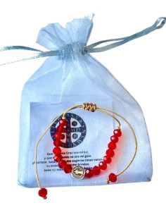 PULSERA SAN BENITO ROJA HILO