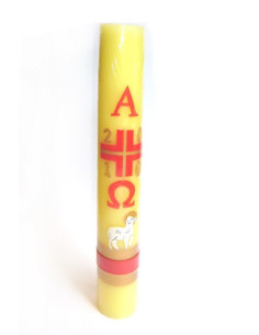 CIRIO PASCUAL AMARILLO LITURGICO 60X8CM