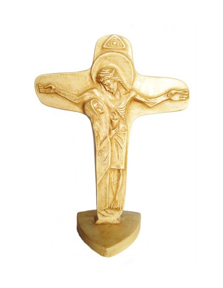 CRUZ UNIDAD PEDESTAL MARFILINA 19CM