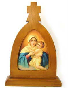 CUADRO MATER PEREGRINA SOBREMESA CAFE 20CM