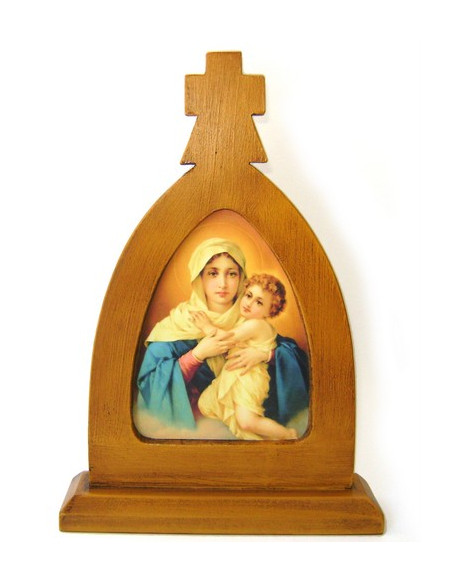 CUADRO MATER PEREGRINA SOBREMESA CAFE 20CM
