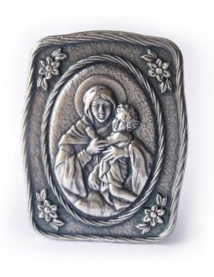 CUADRO MATER PLATA.QUEM 4CM