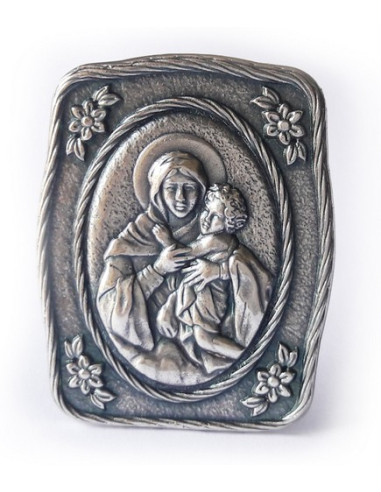 CUADRO MATER PLATA.QUEM 4CM