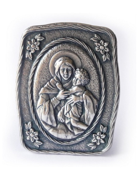 CUADRO MATER PLATA.QUEM 4CM