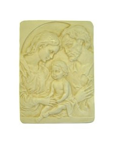 CUADRO SAGRADA FAMILIA SIÑA MARFIL 20CM