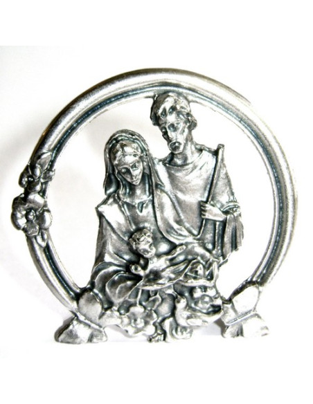 CUADRO SAGRADA FAMILIA SOBREMESA METAL 5CM /Q02