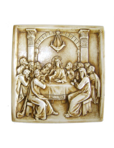CUADRO ULTIMA CENA MARFILINA 9CM /1719
