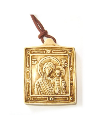 CUADRO VIRGEN ICONO MARFILINA 5CM /1802