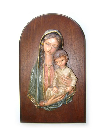 CUADRO VIRGEN NIÑO AZUL INTERIOR 35CM /L200