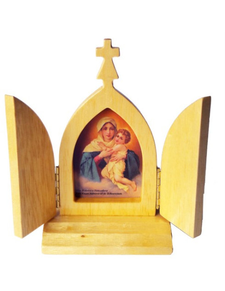 TRIPTICO MATER PEREGRINA NATURAL 13CM /368